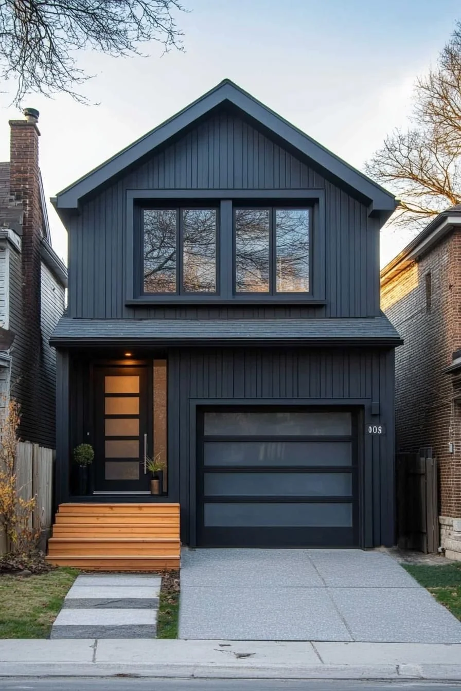 A Sleek and Balanced Split Level Home