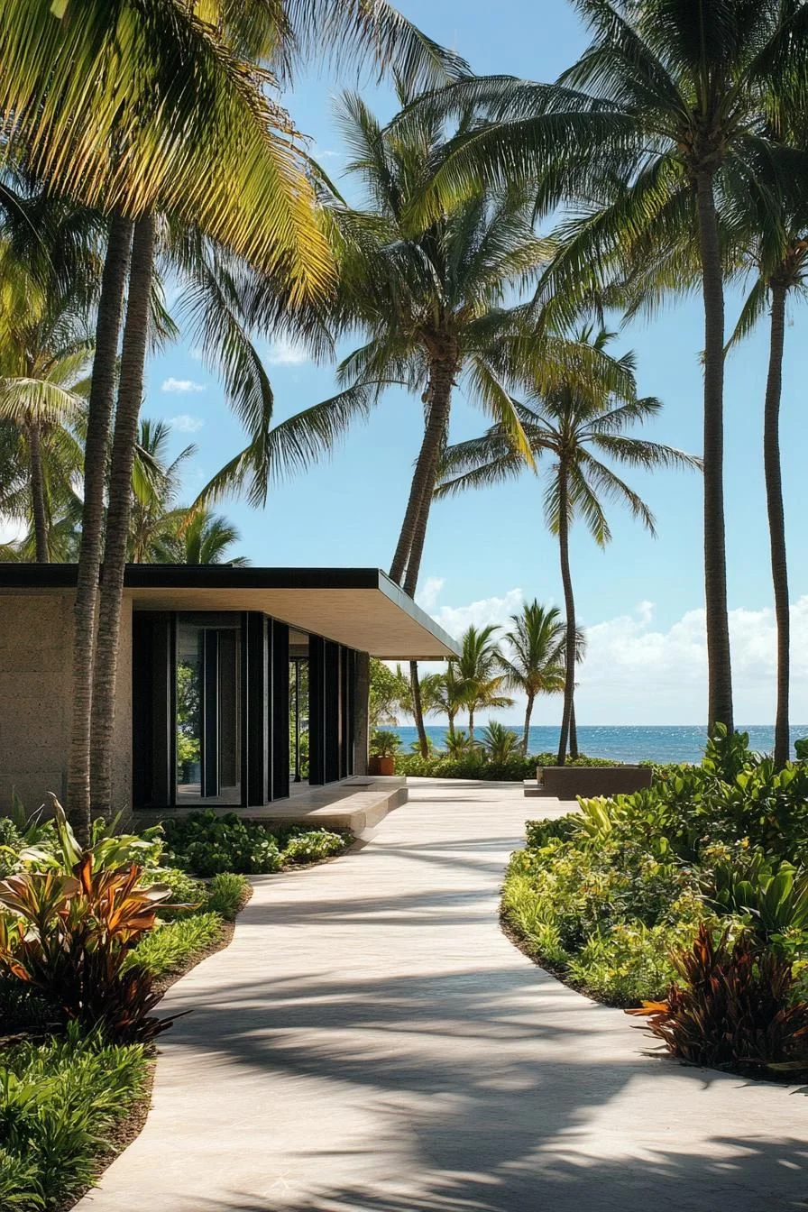 A Coastal Villa Along a Garden Path