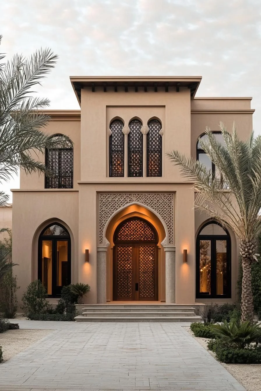 Sandstone Facade with Quiet Sophistication
