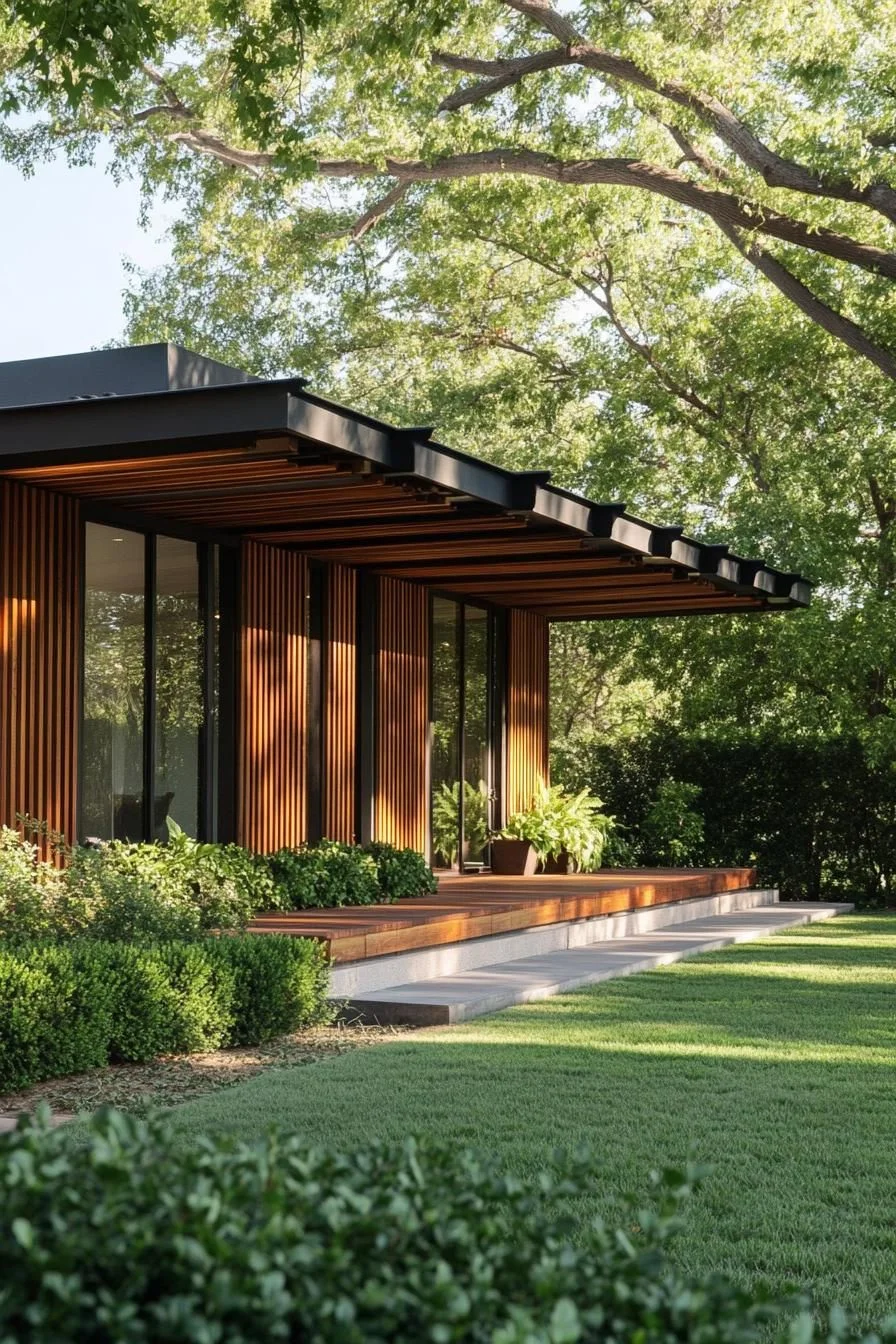 Wooden Details That Blend with Nature
