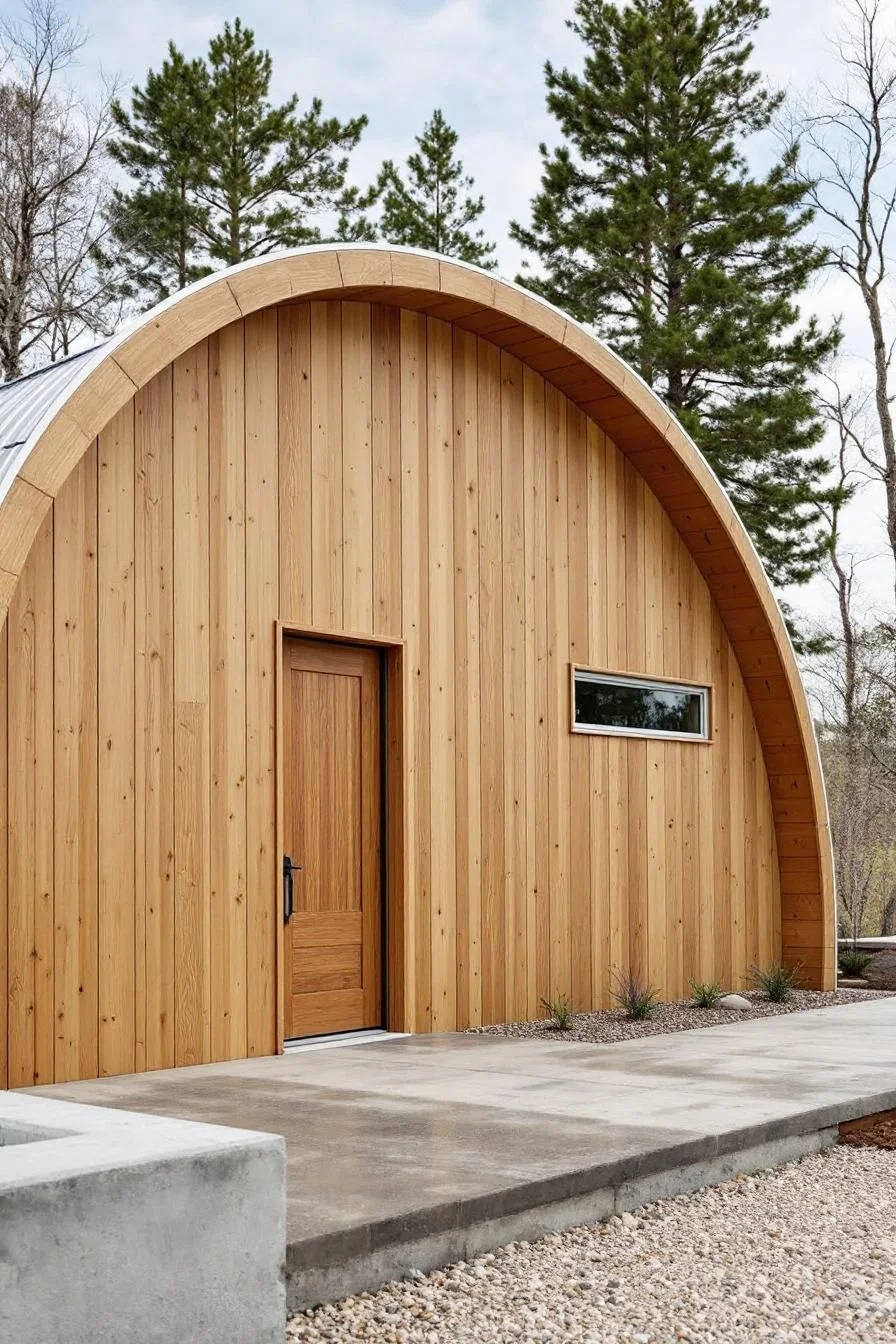 A Timber Tunnel-Shaped Hideaway