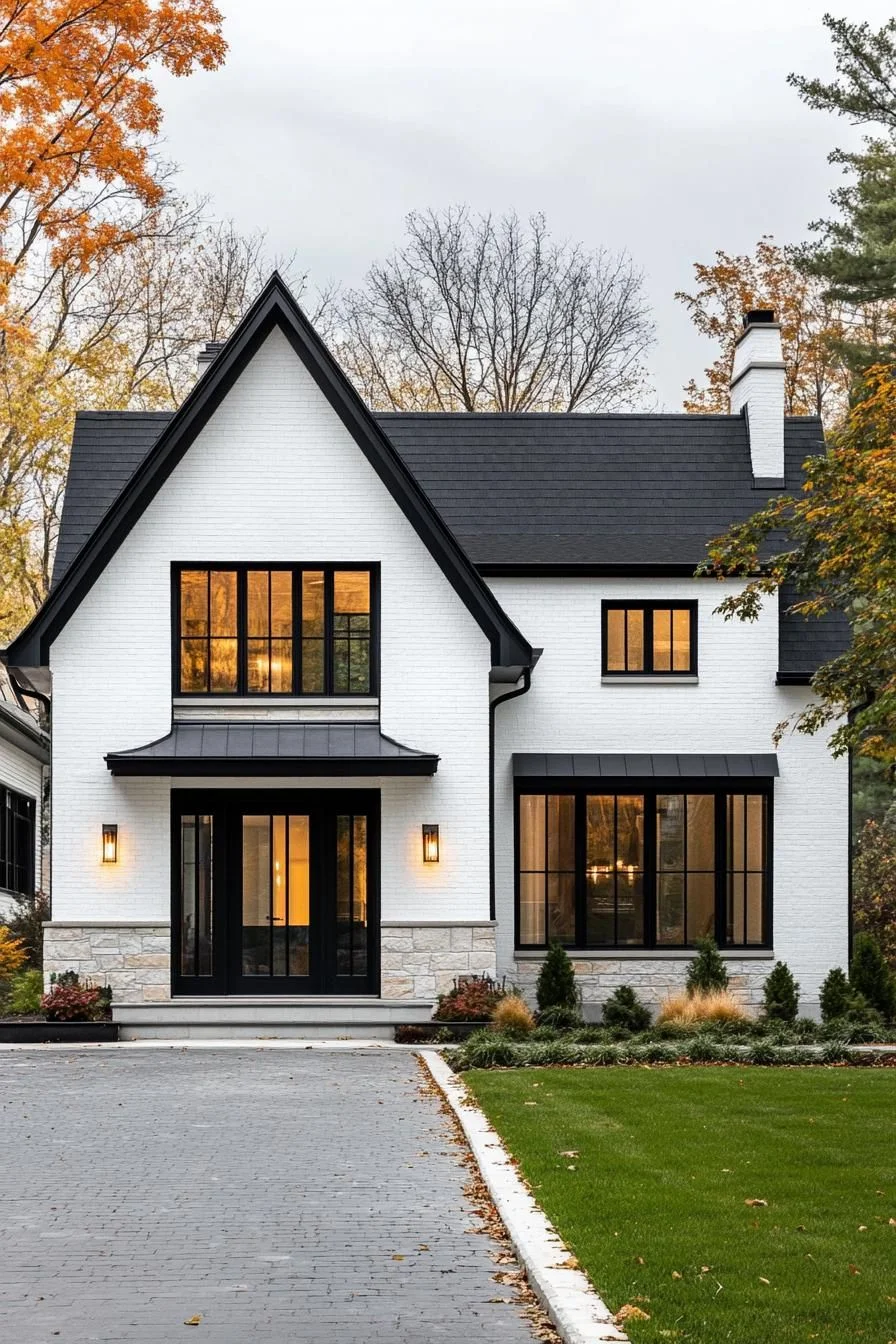 50) White House Framed in Black