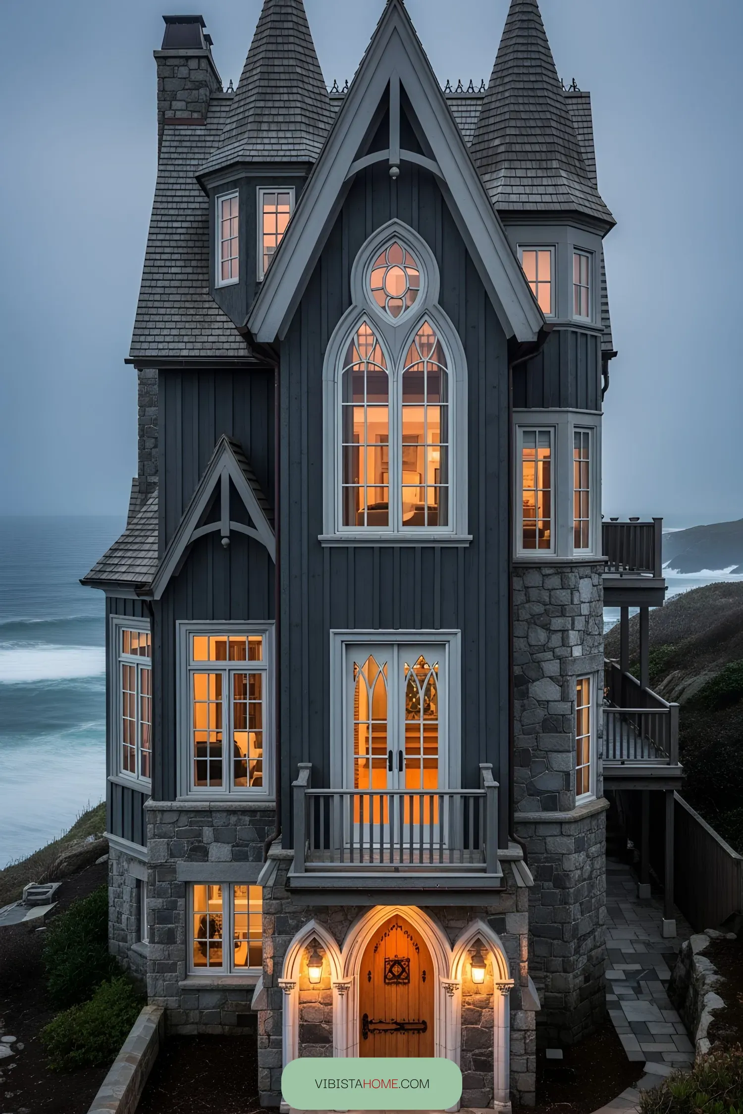 A Sturdy Lighthouse Facing Rough Seas