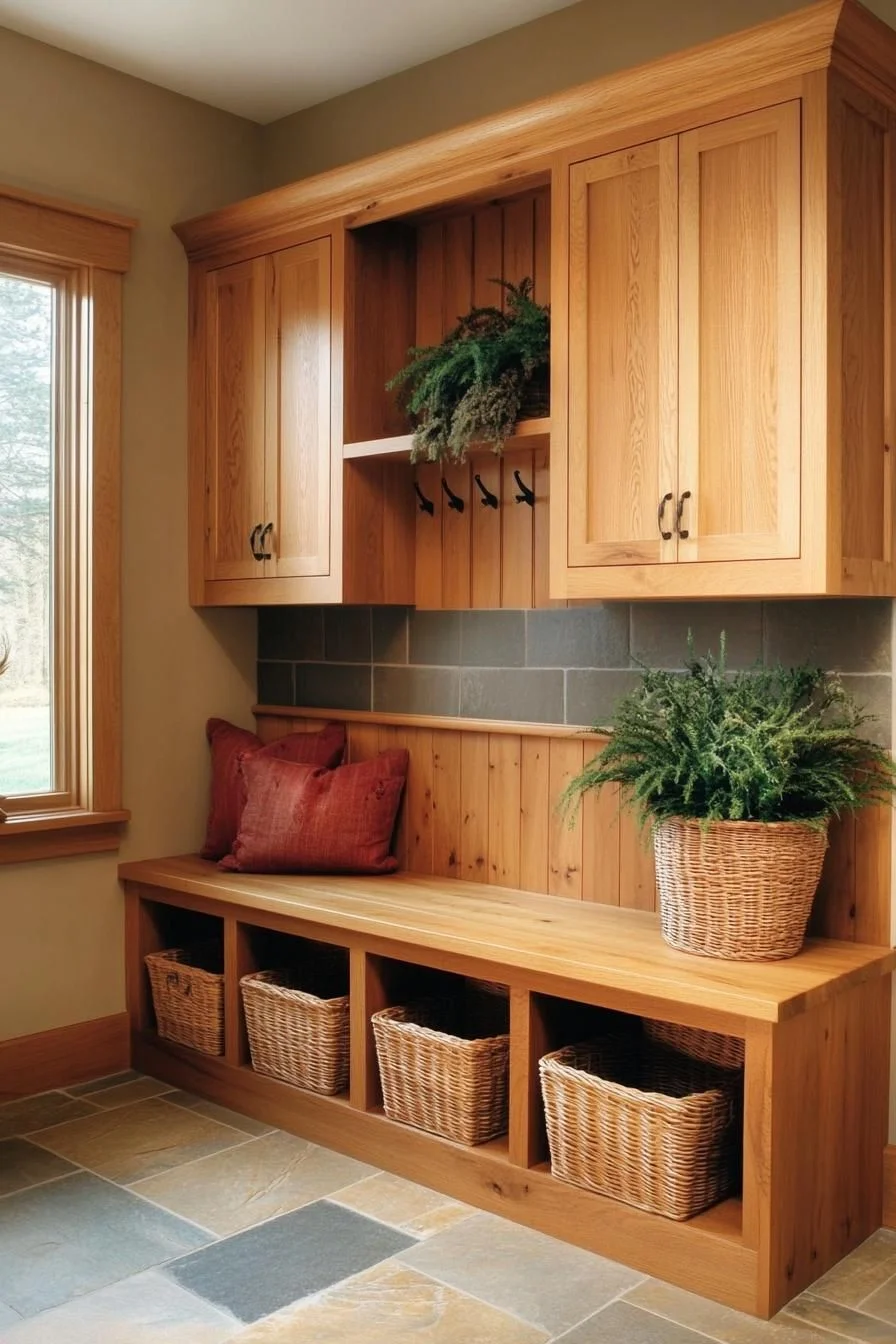 Natural Wood Wall Design