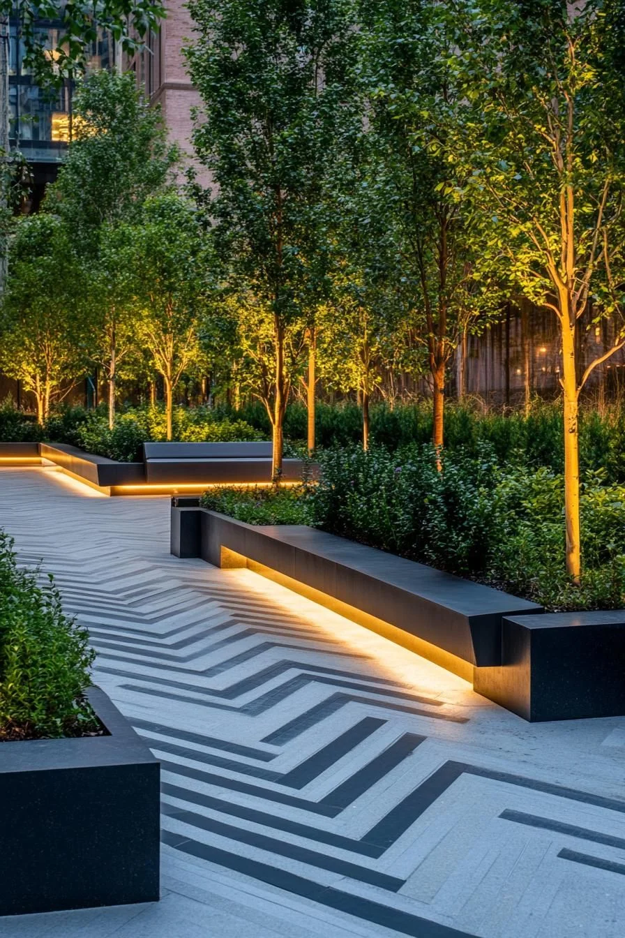 Nighttime Garden Retreat Design