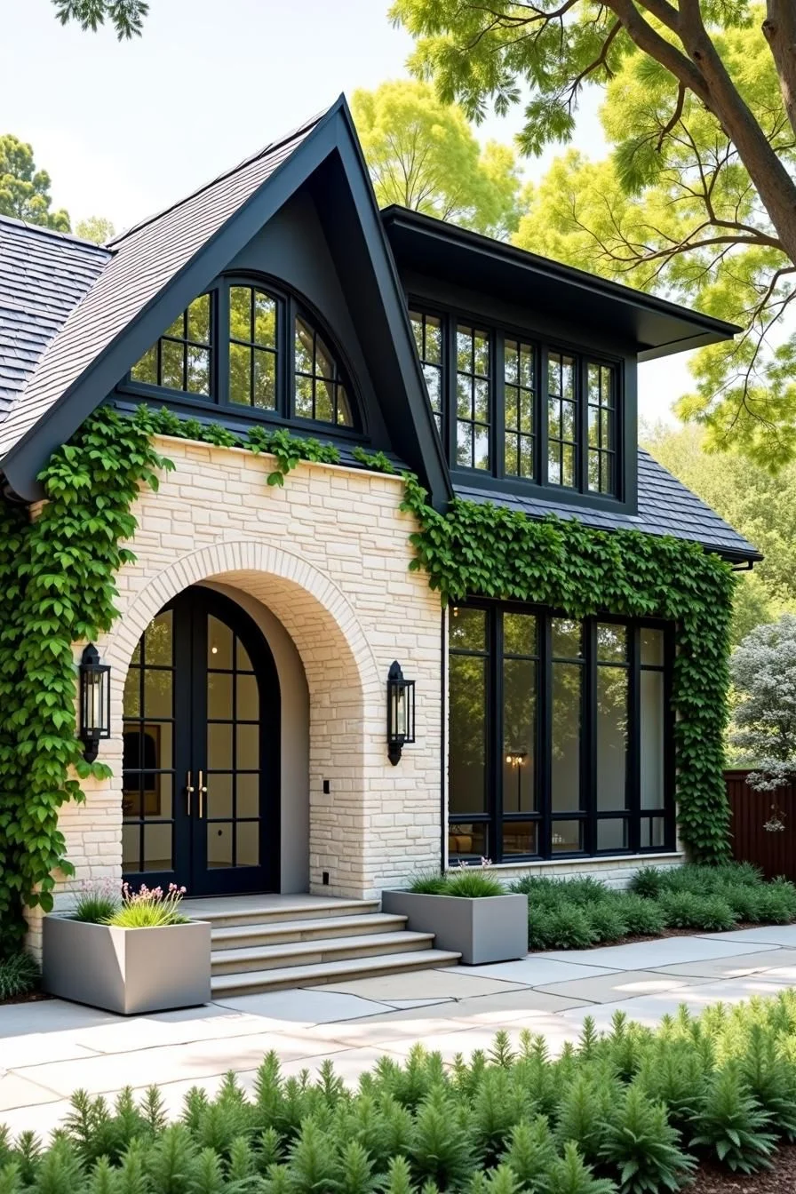 Ivy-Covered Stone House