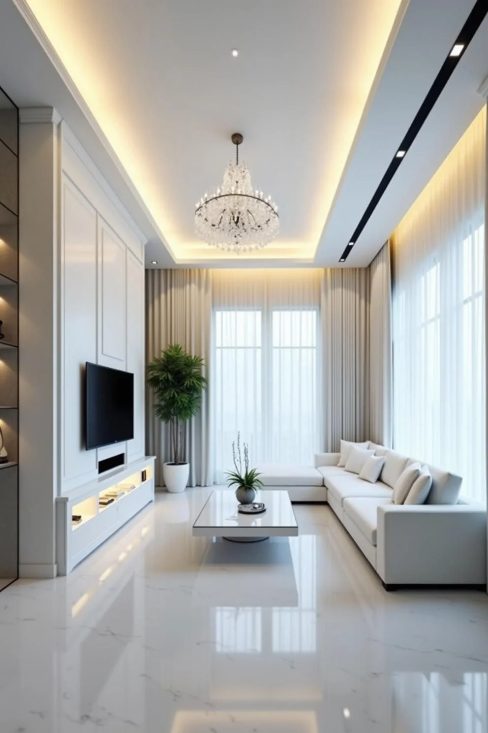 Crystal Accents in an Upscale Lounge