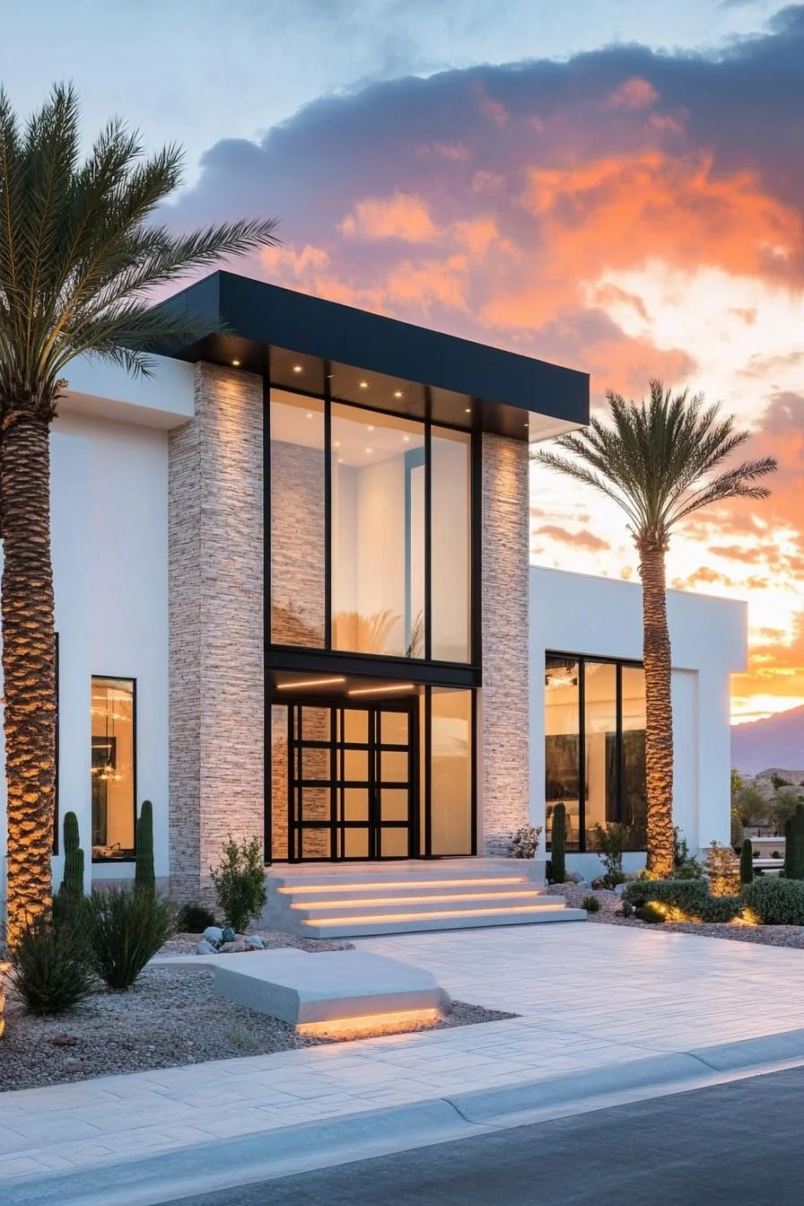 Sunset Serenity: A Modern Oasis