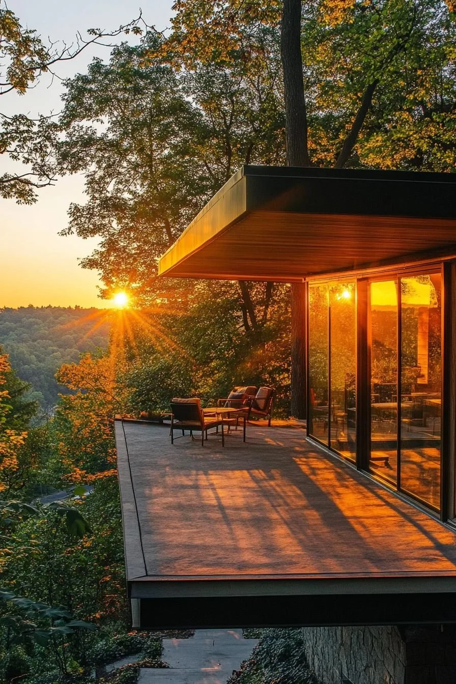 Cantilevered Decks Over Outdoor Spaces