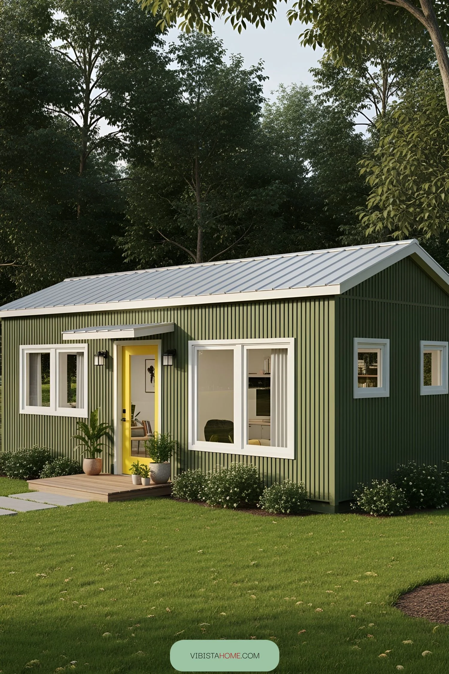 A Small Container Office Tucked Into the Wilderness
