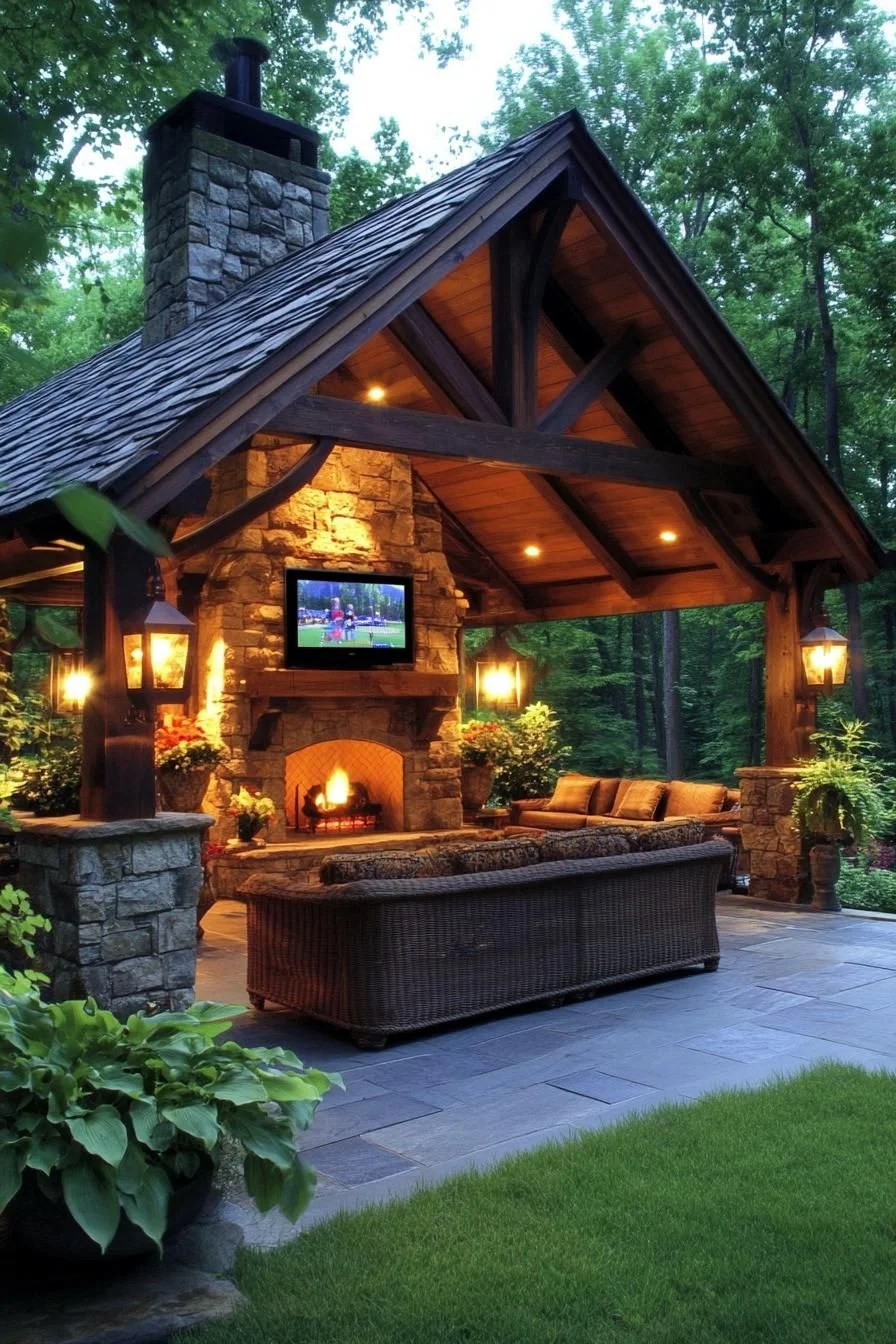 Whimsical Woodland Lounge: A Leafy Leisure Spot