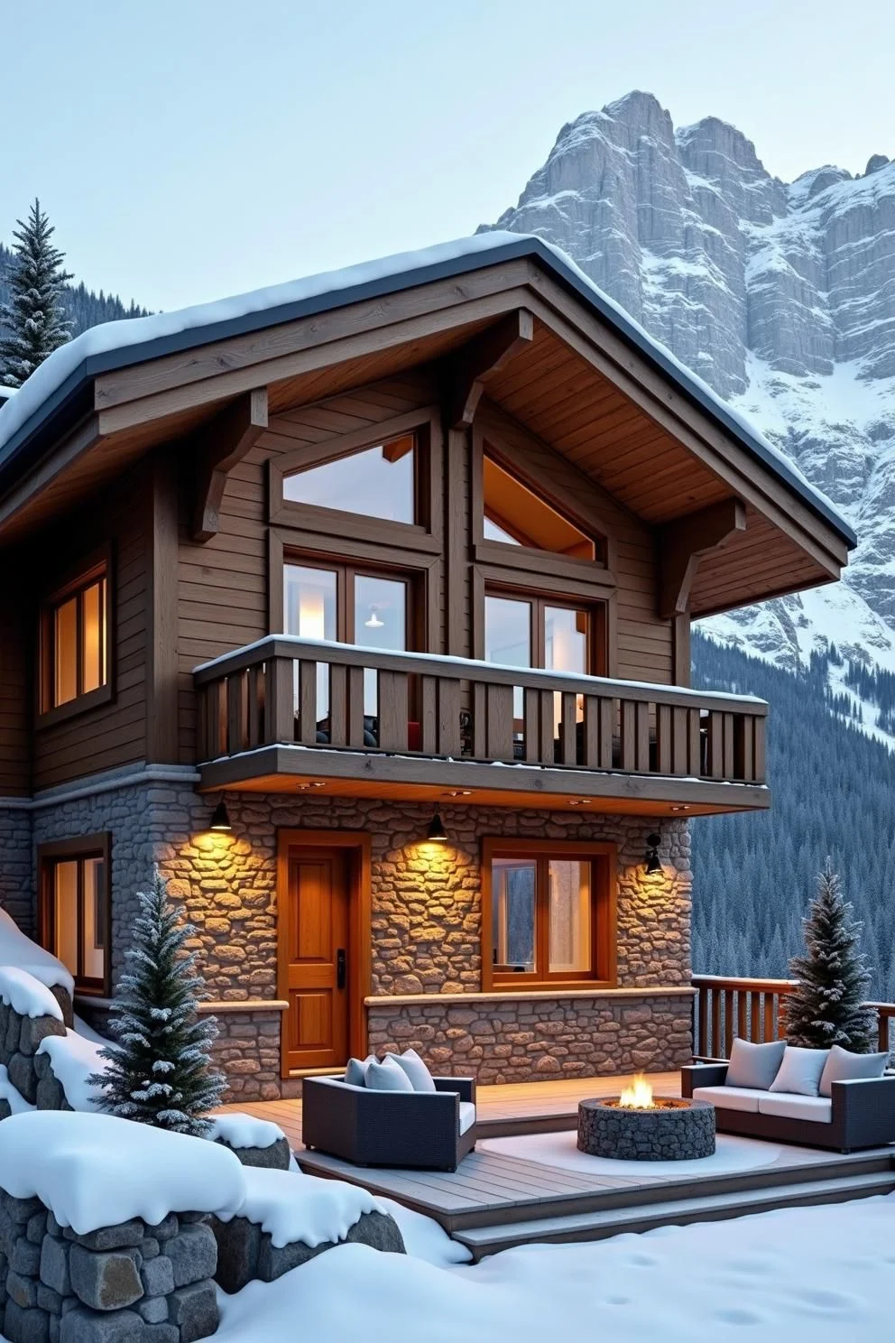 Cottage Marvel Perched at Icy Heights