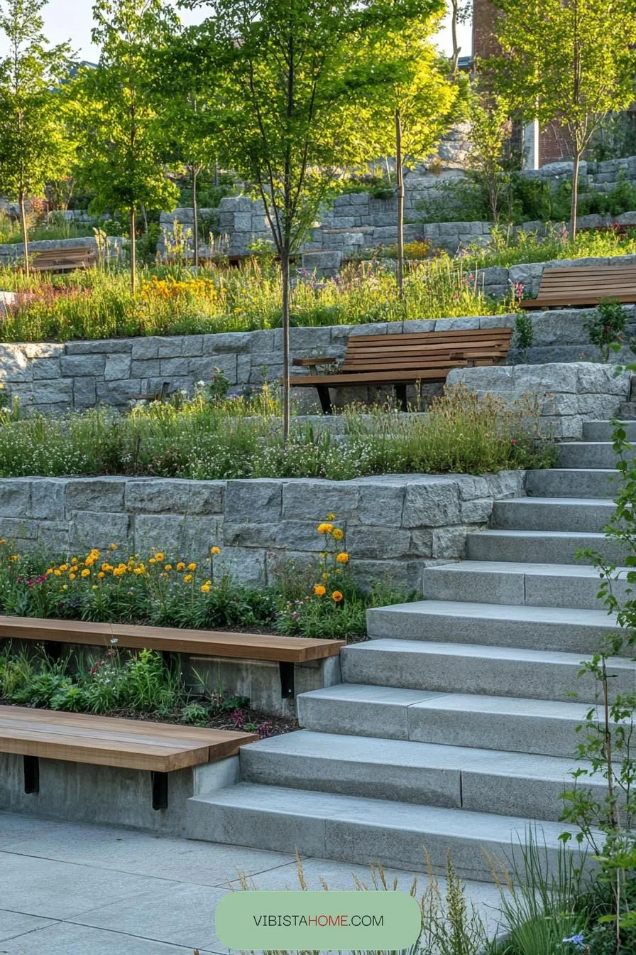 Green and Stone Terraced Symphony