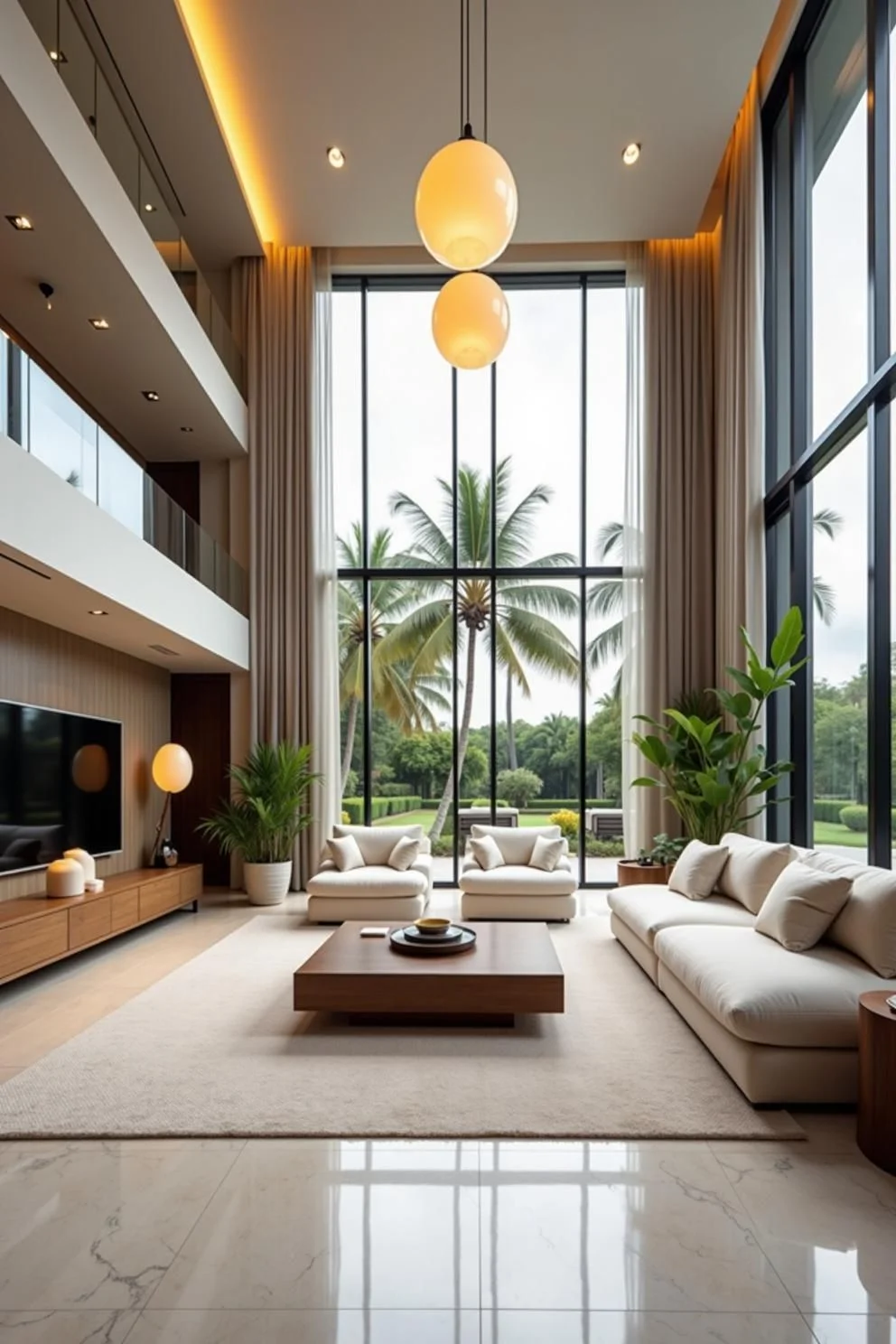 Vaulted Ceilings Over a Plush Living Room