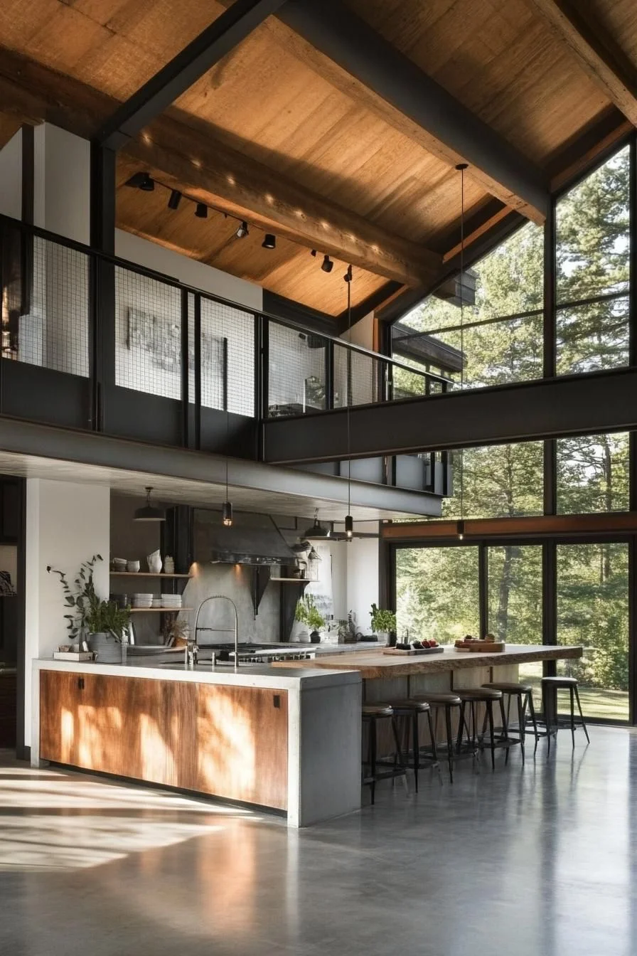 A Cabin-Style Loft Reaching Skyward