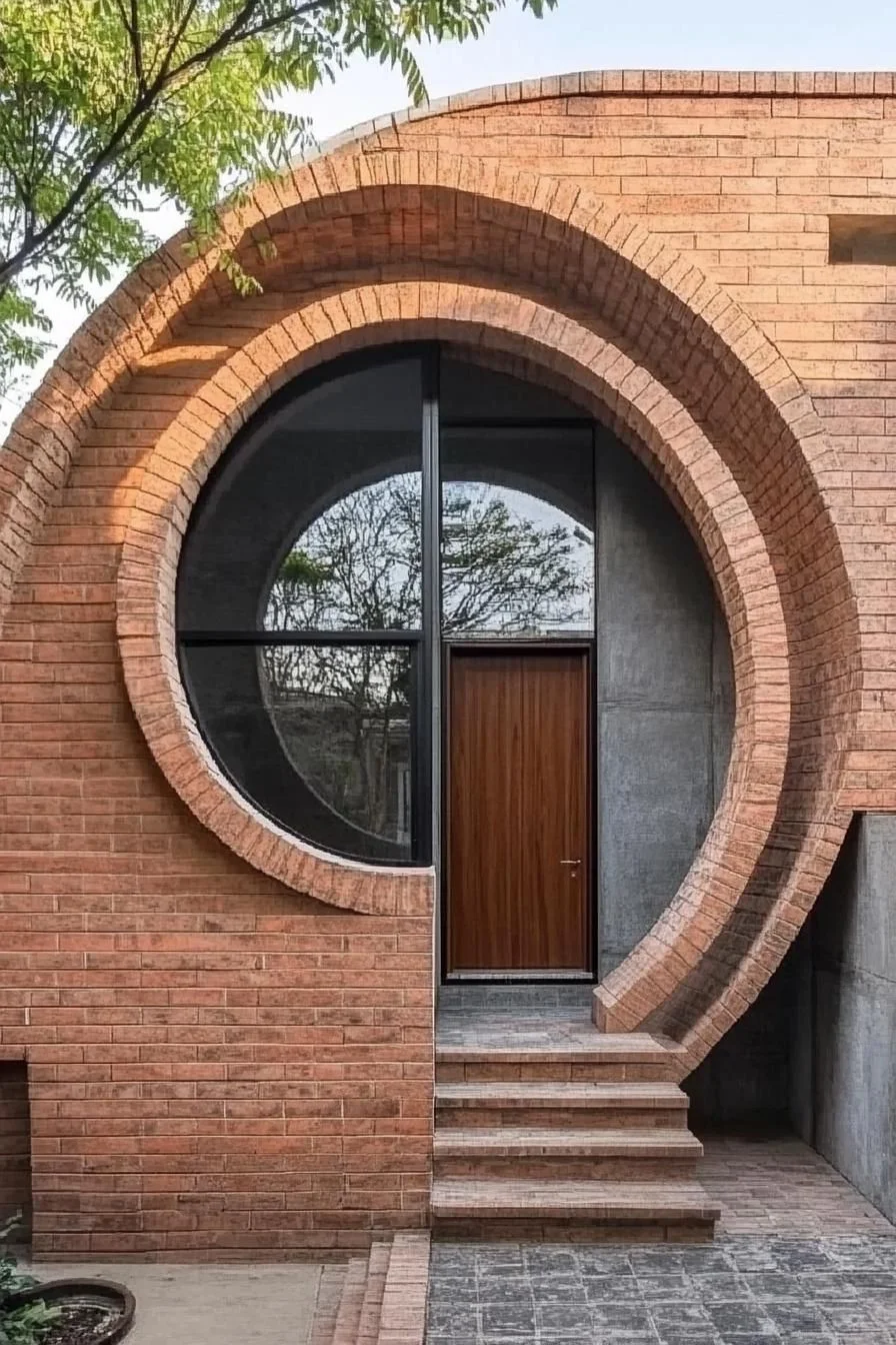 A House Built Around a Circular Swirl