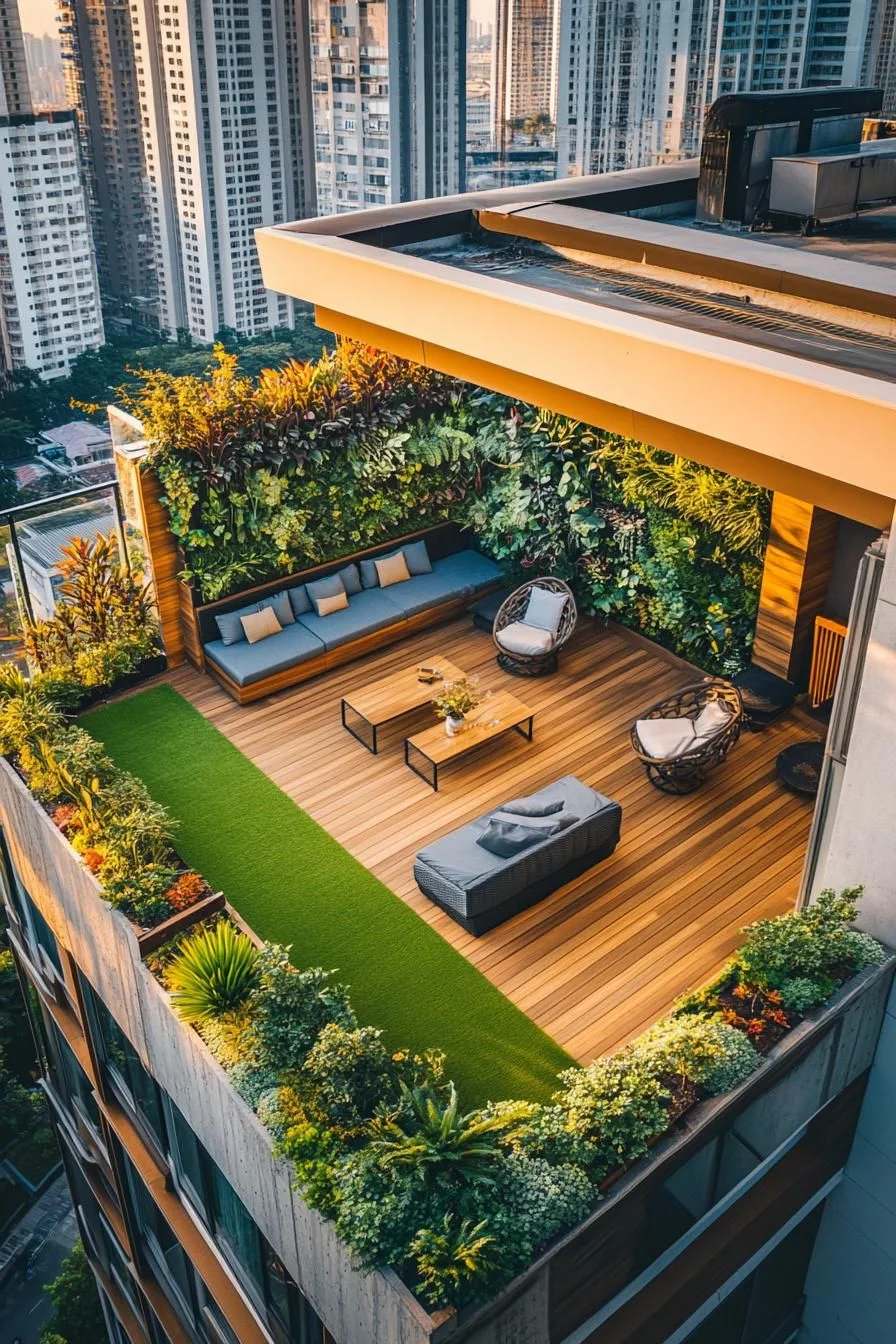 Green Rooftop Jungle Retreat
