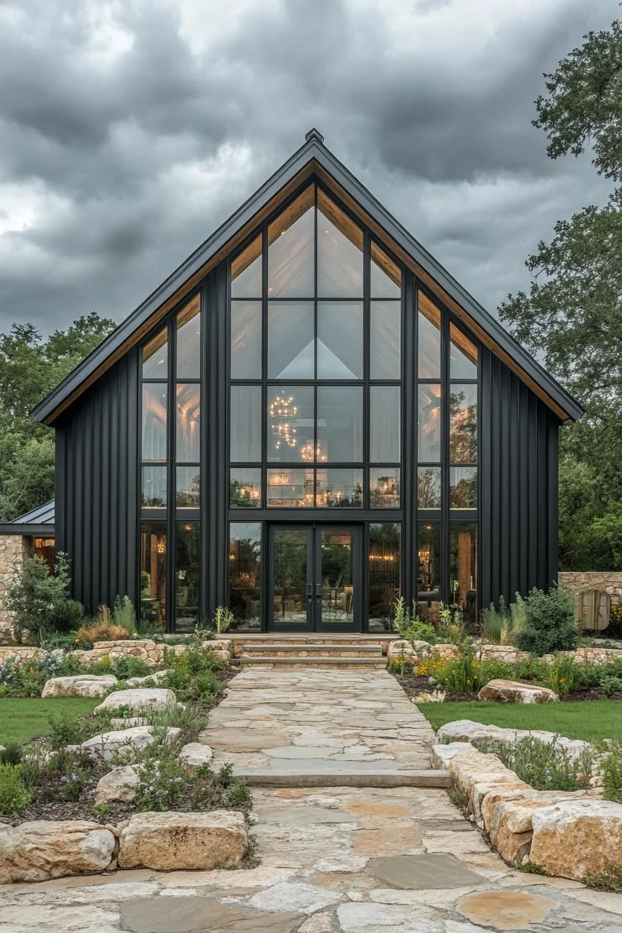 A Glass-Front Retreat Surrounded by Nature