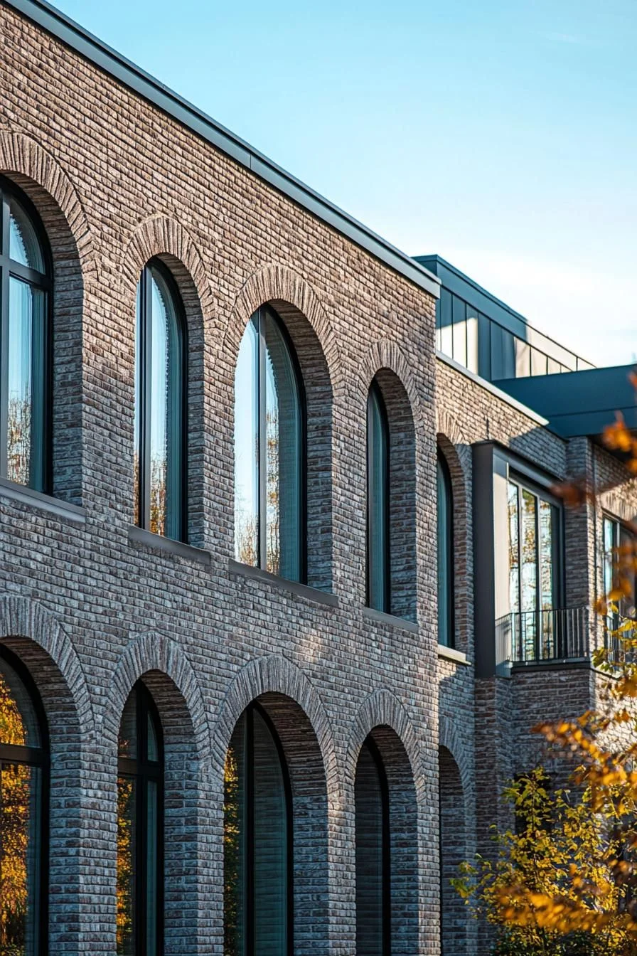 Tall Arched Windows in Brick