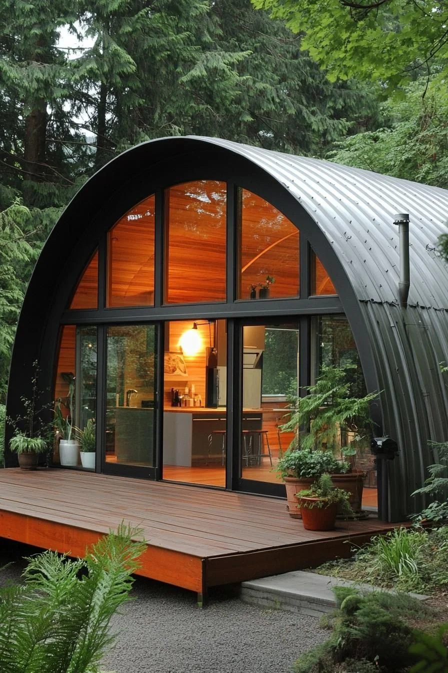 A Quirky Crescent-Shaped Cabin