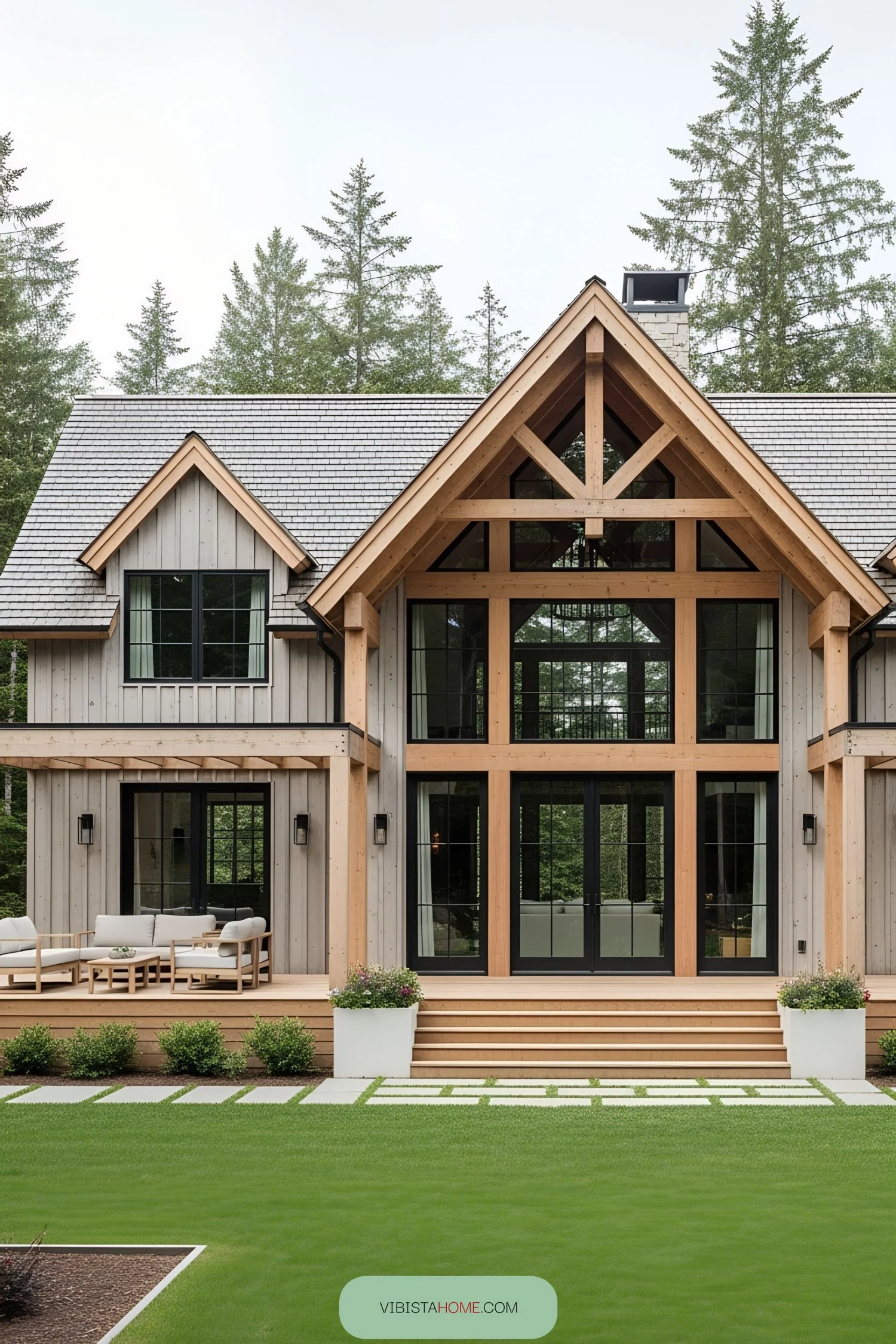 Alpine-Style Living With Timber Accents