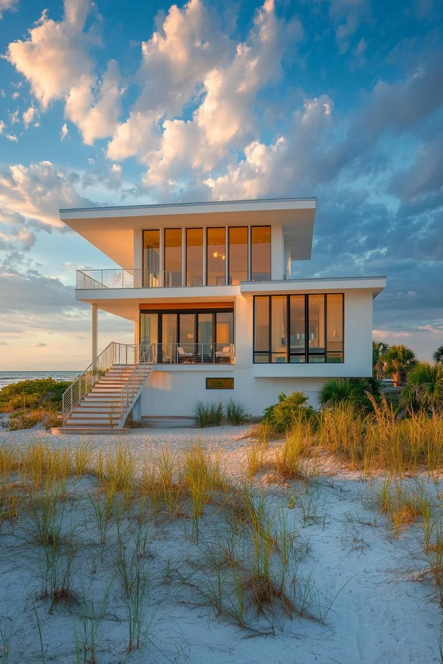 Modern Beach House With Ocean Views