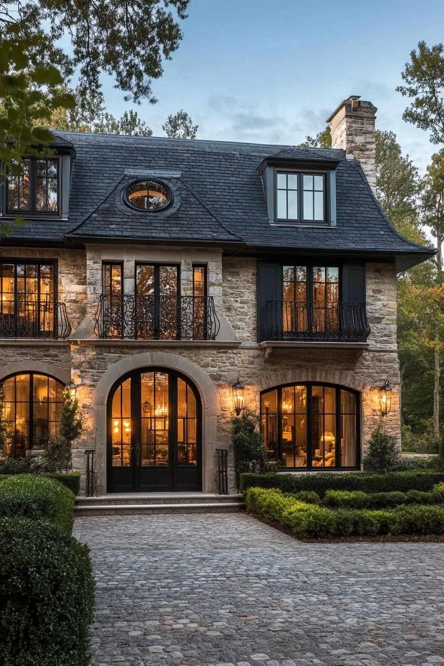 Rustic Mansion With Dazzling Windows