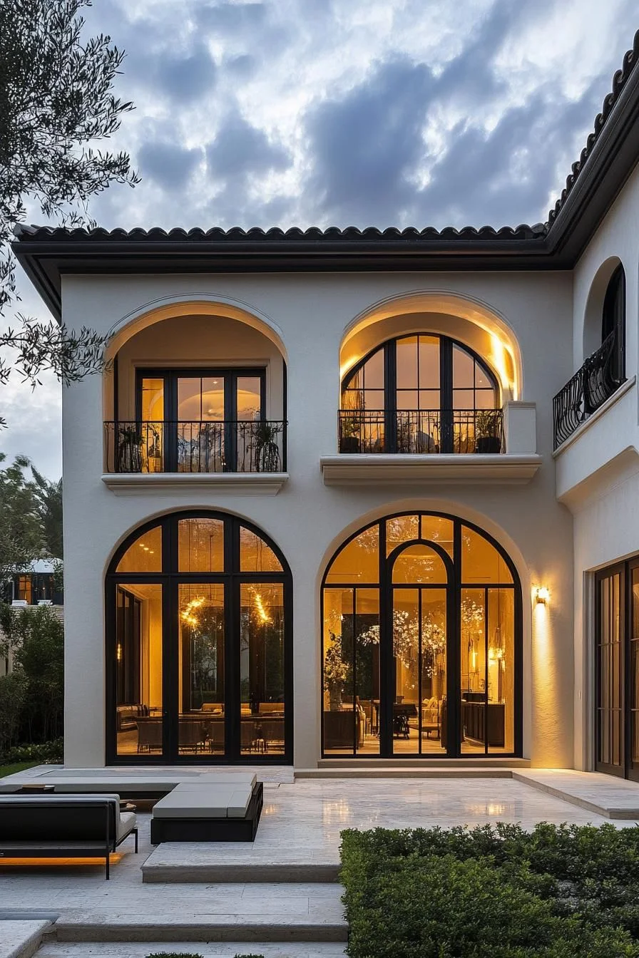 Sunset Views Framed by Stone Arches