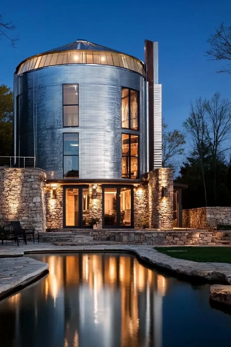Where Round Design Meets Rustic Silo Living