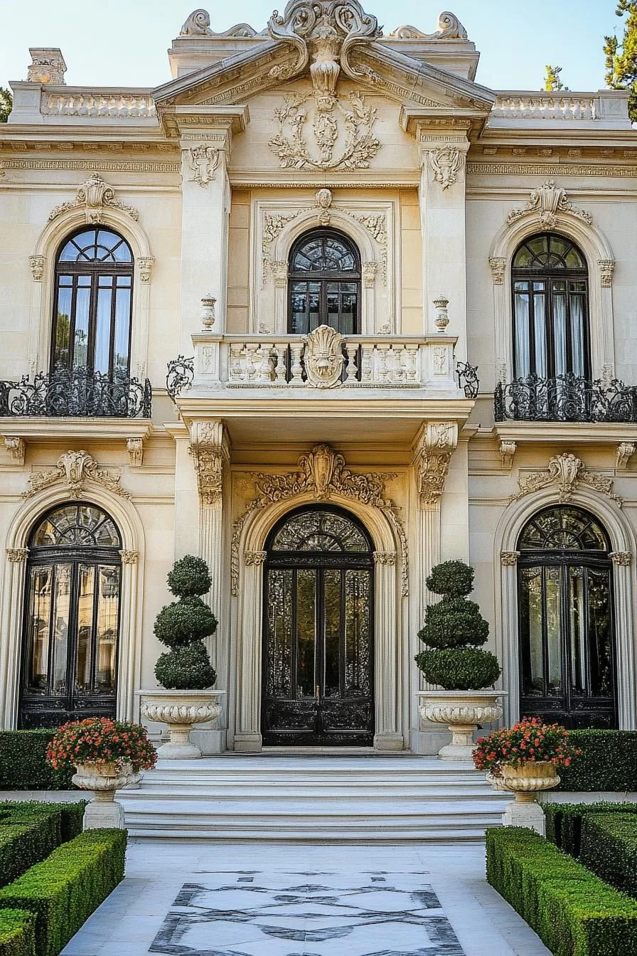 Ornate Home With Sculpted Details