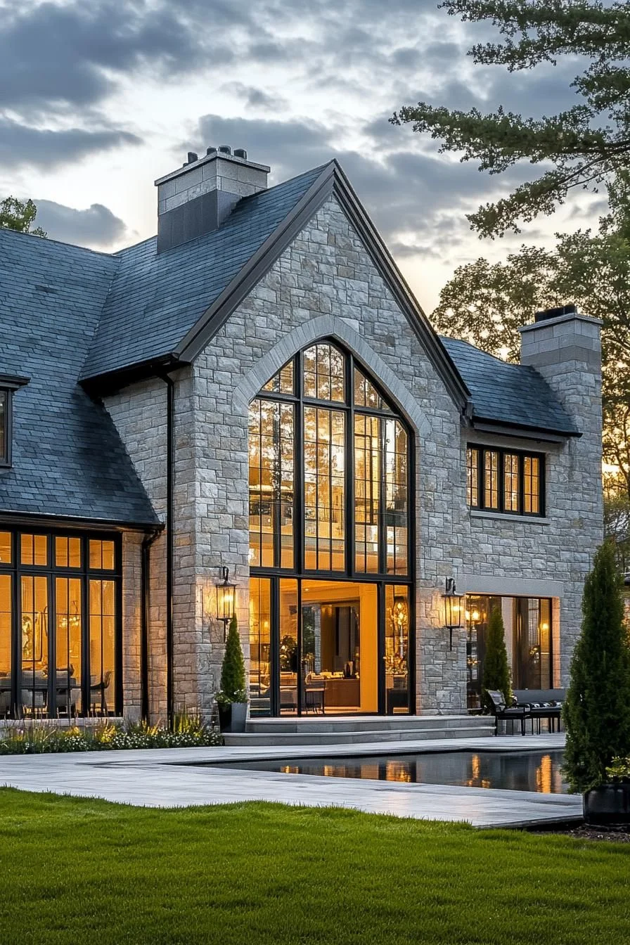 A Majestic Stone Sanctuary at Twilight