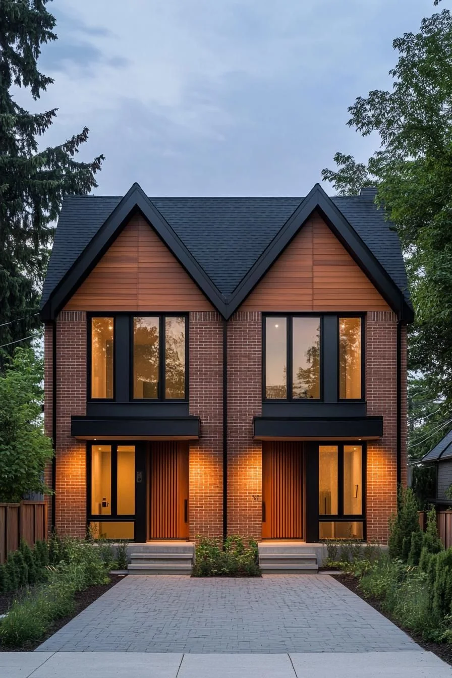 Brick Twin Terrace Design