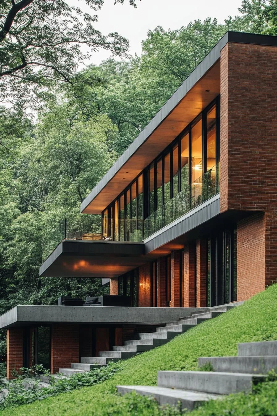 Slope House Built Into the Hillside