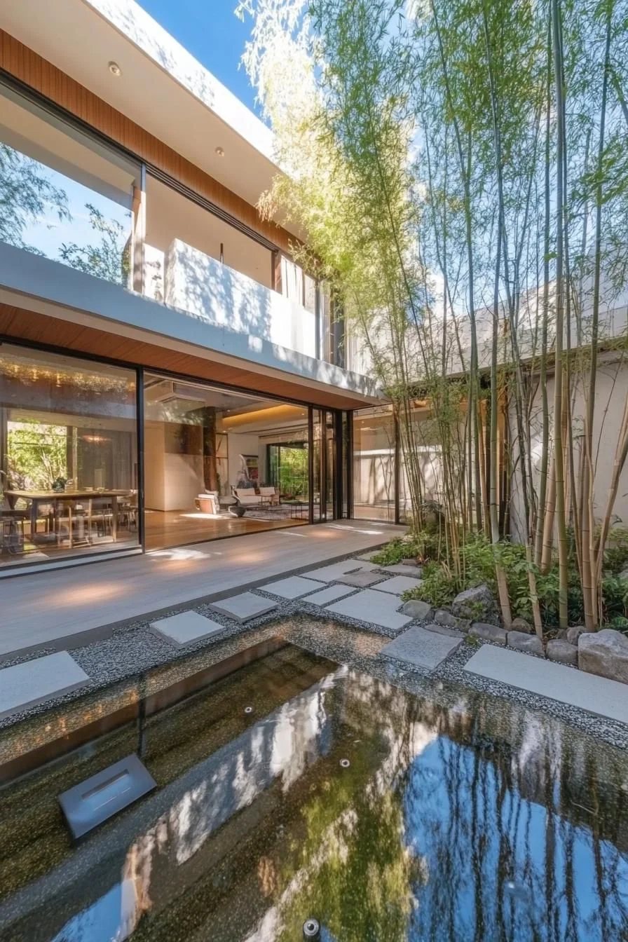 A Bamboo-Wrapped, Tranquil Home