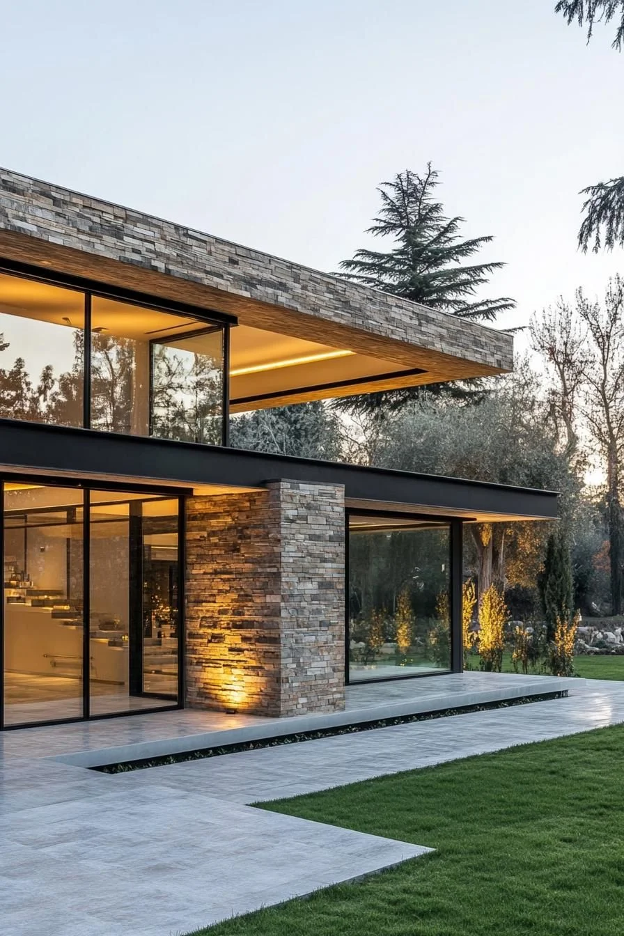 Rustic Stone Facade for Small Homes
