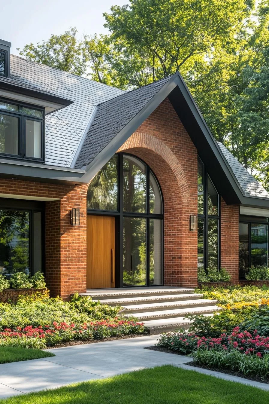 Brick Bliss With a Wood-Wrapped Wonder