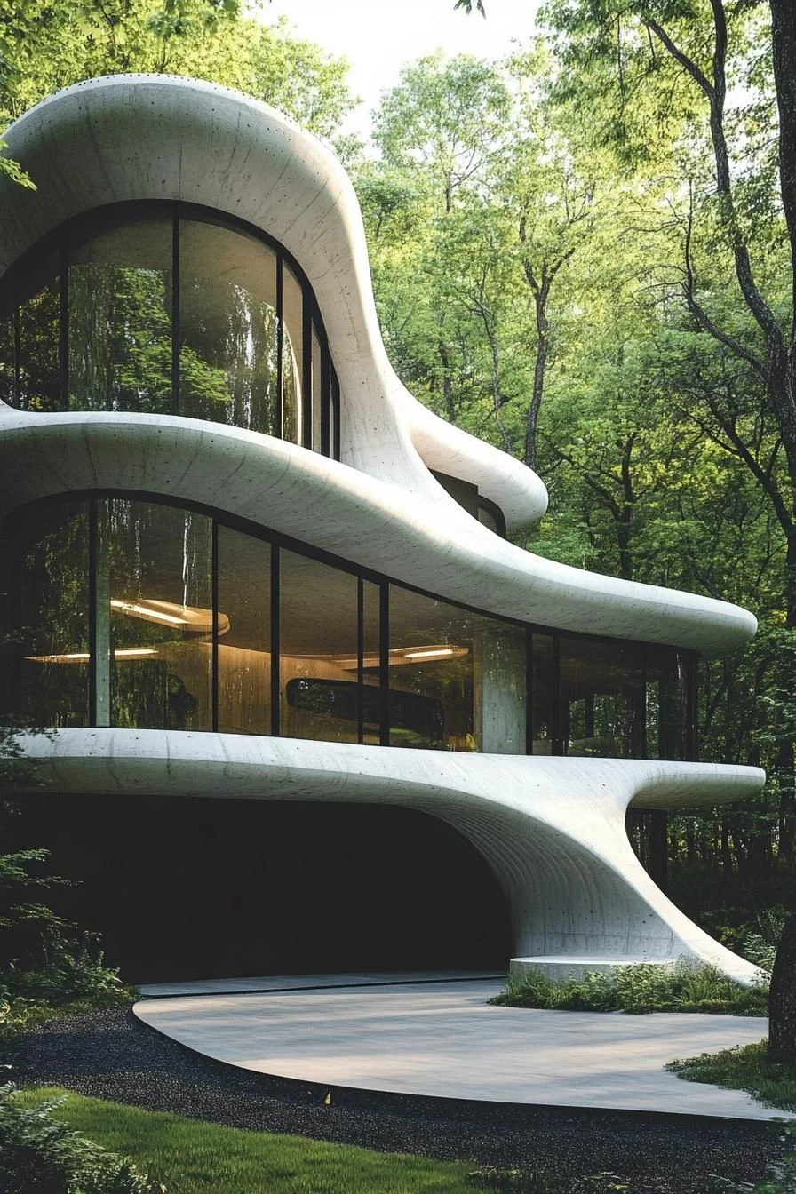 A Sculpted Sanctuary of Flowing Curves