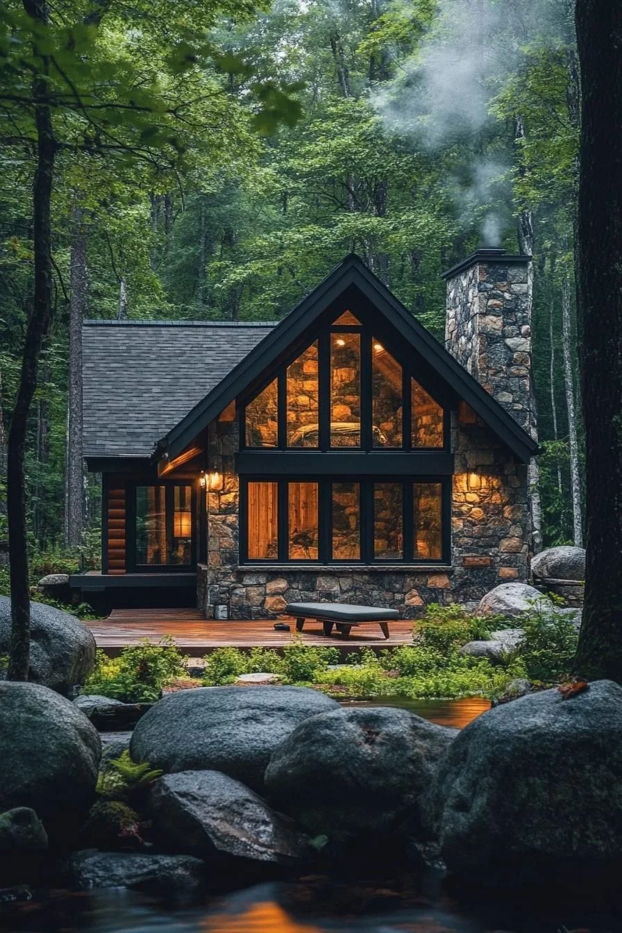 A Playful Take on the Woodland Cabin