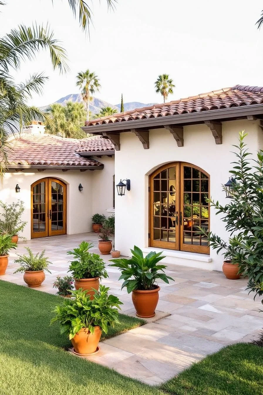 A Terracotta Tryst Beneath Palm Skies