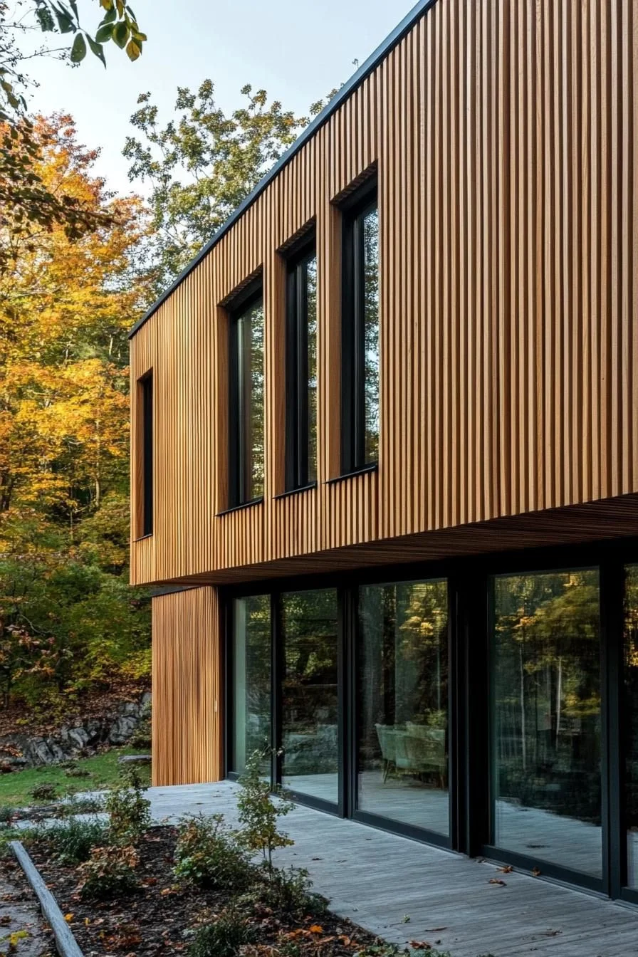 A Timber Home Nestled Among Trees