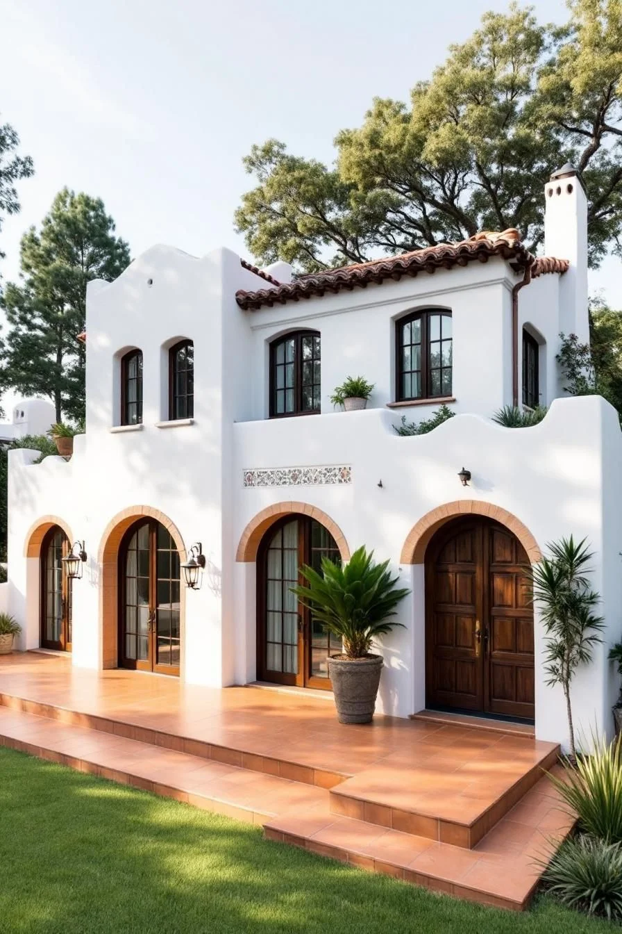 A Sunlit Home With Striking Archways