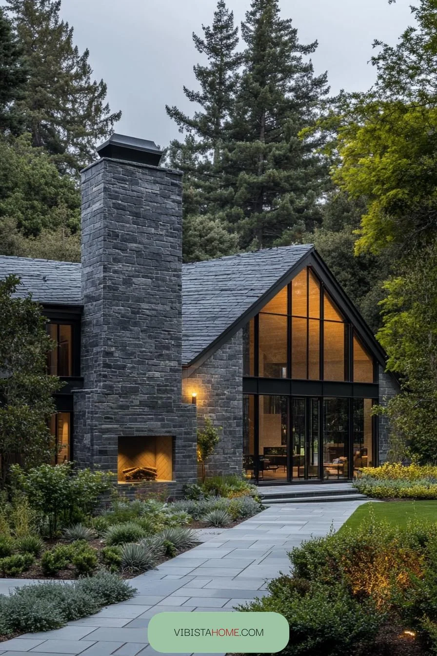 Modern Glare Stone Chimney Chateau