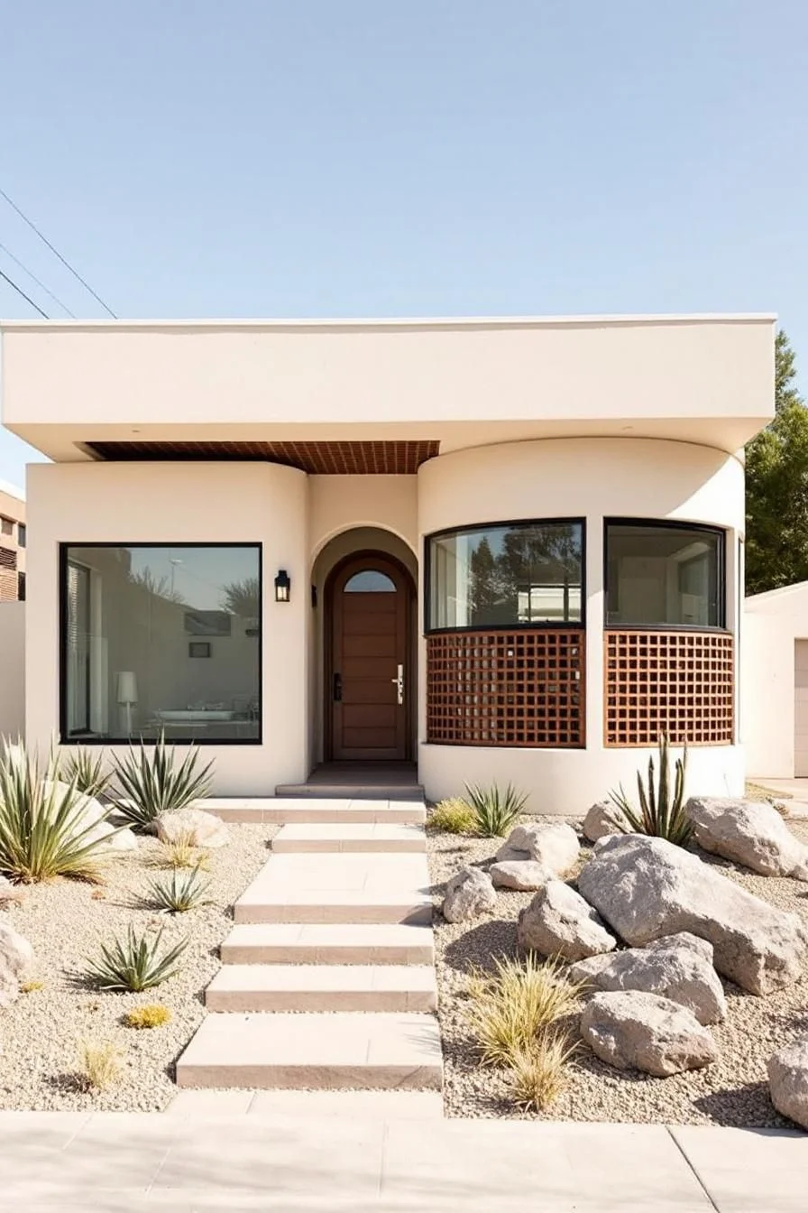 A Modern Mediterranean Villa with Geometric Lines