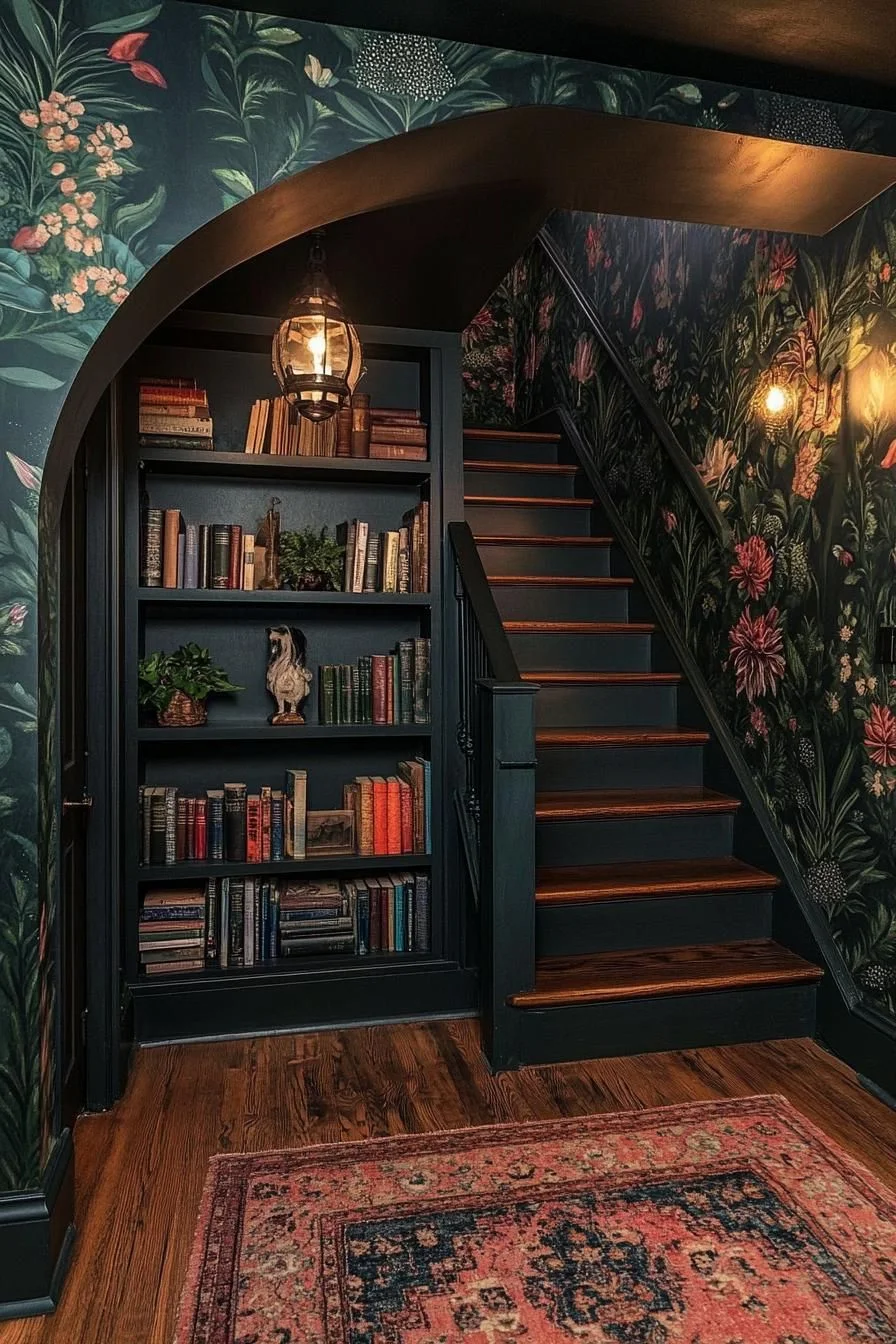 A Dark Floral Reading Burrow