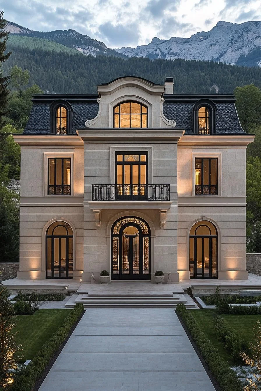 An Opulent Neoclassical Home Guarding the Peaks
