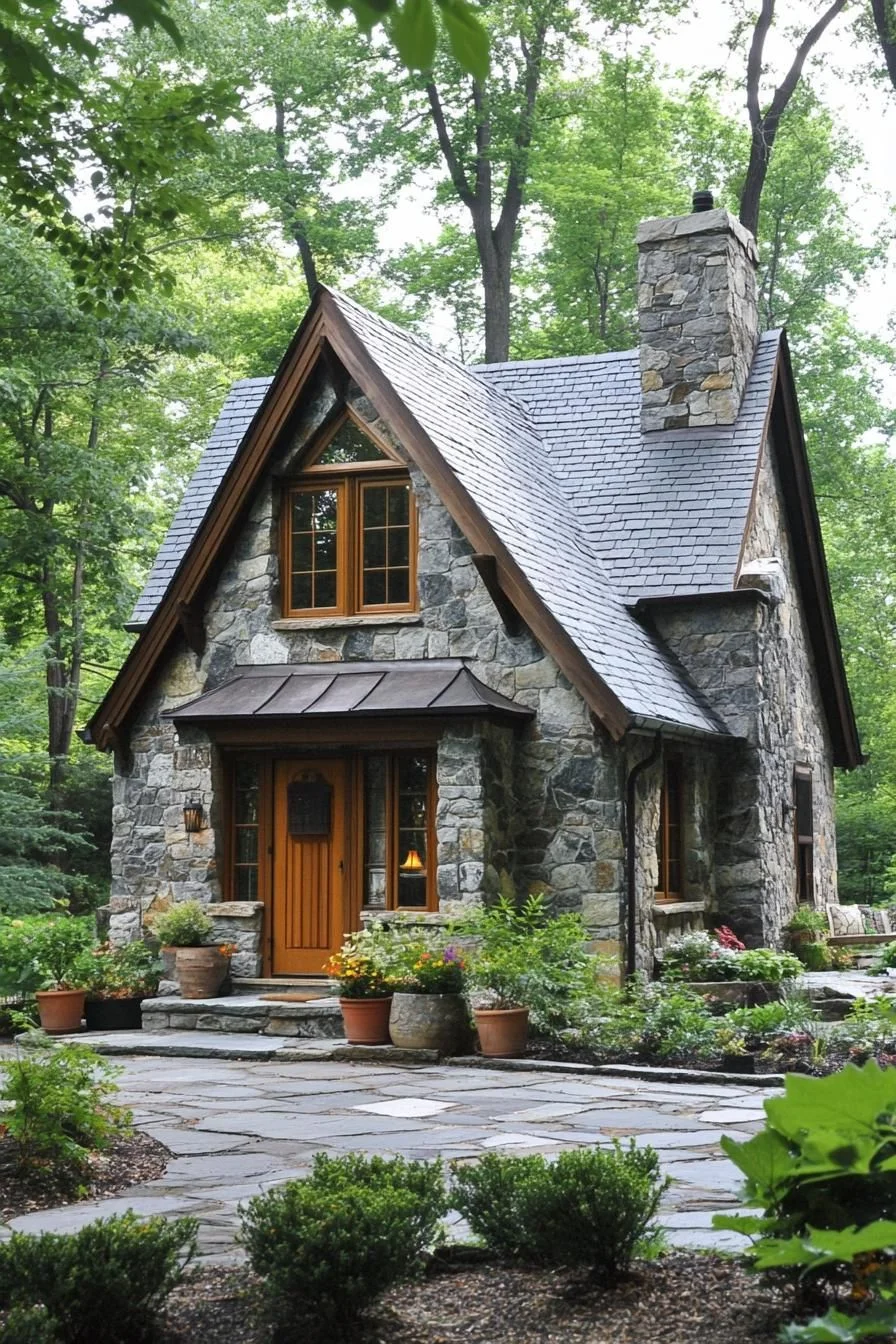 Rustic Stone Retreat Surrounded by Greenery