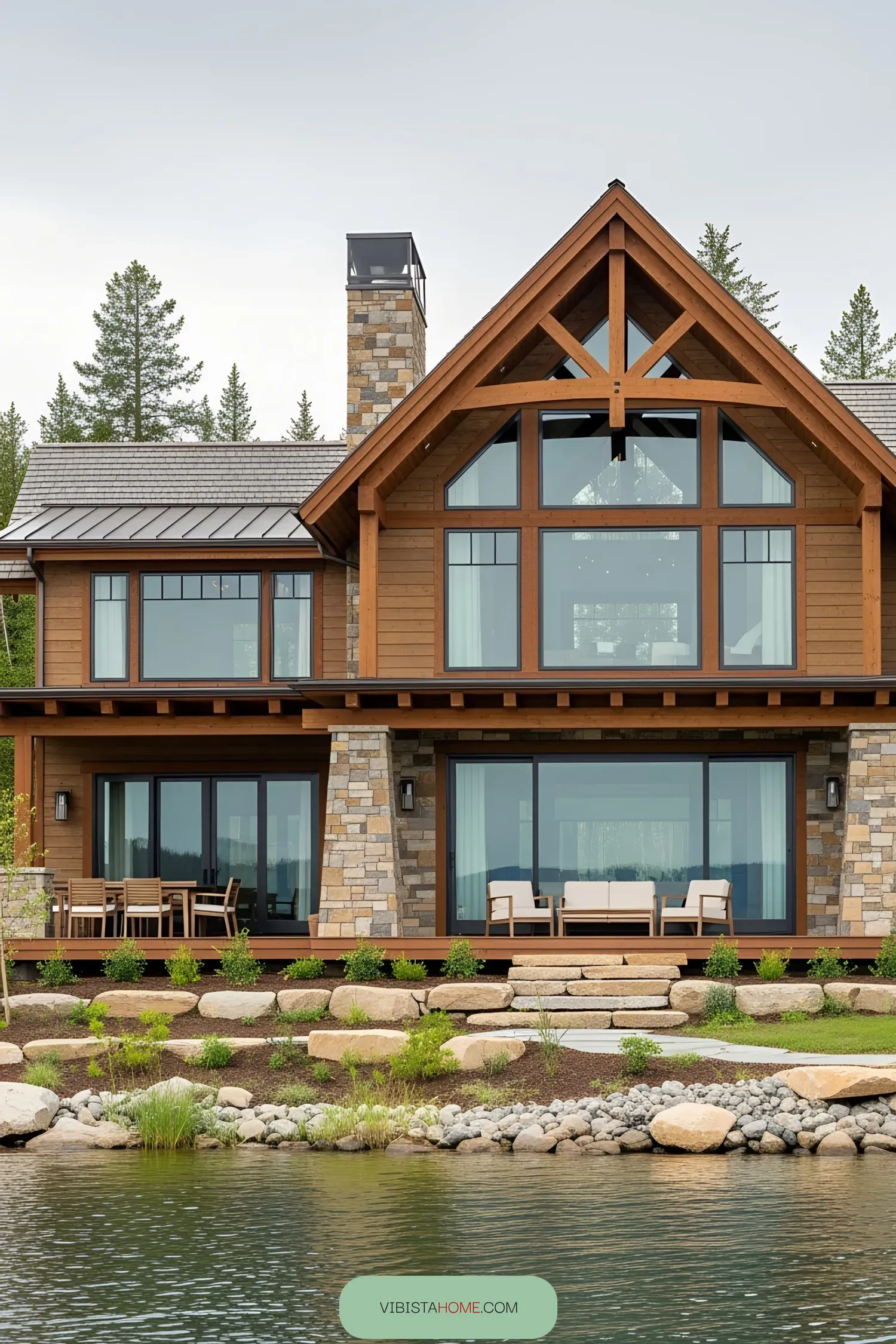 Rustic Elegance Along Rippling Waters