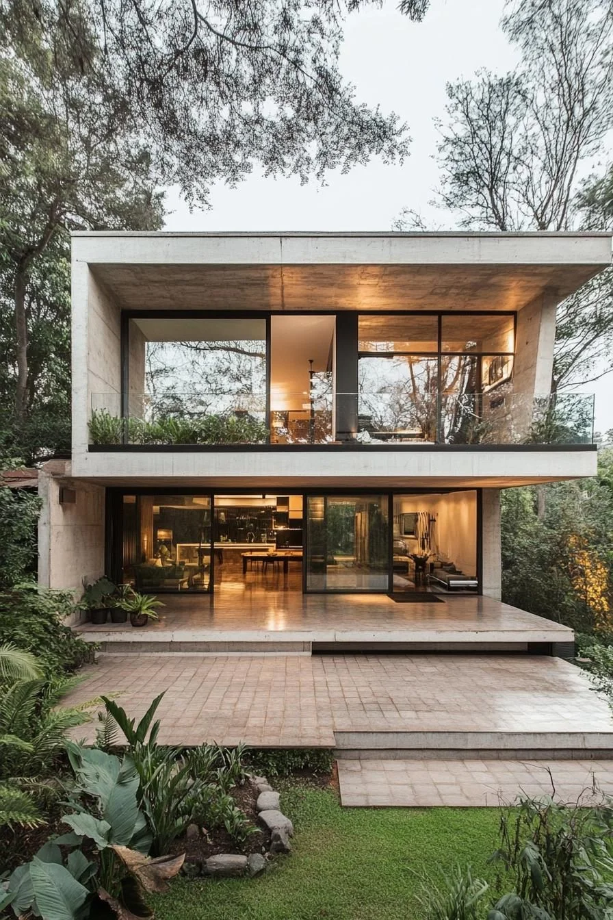 A Boxy Home With a Scenic Glow