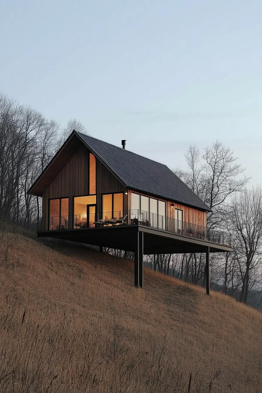 A Slant-Top Chalet for High Altitude Harmony