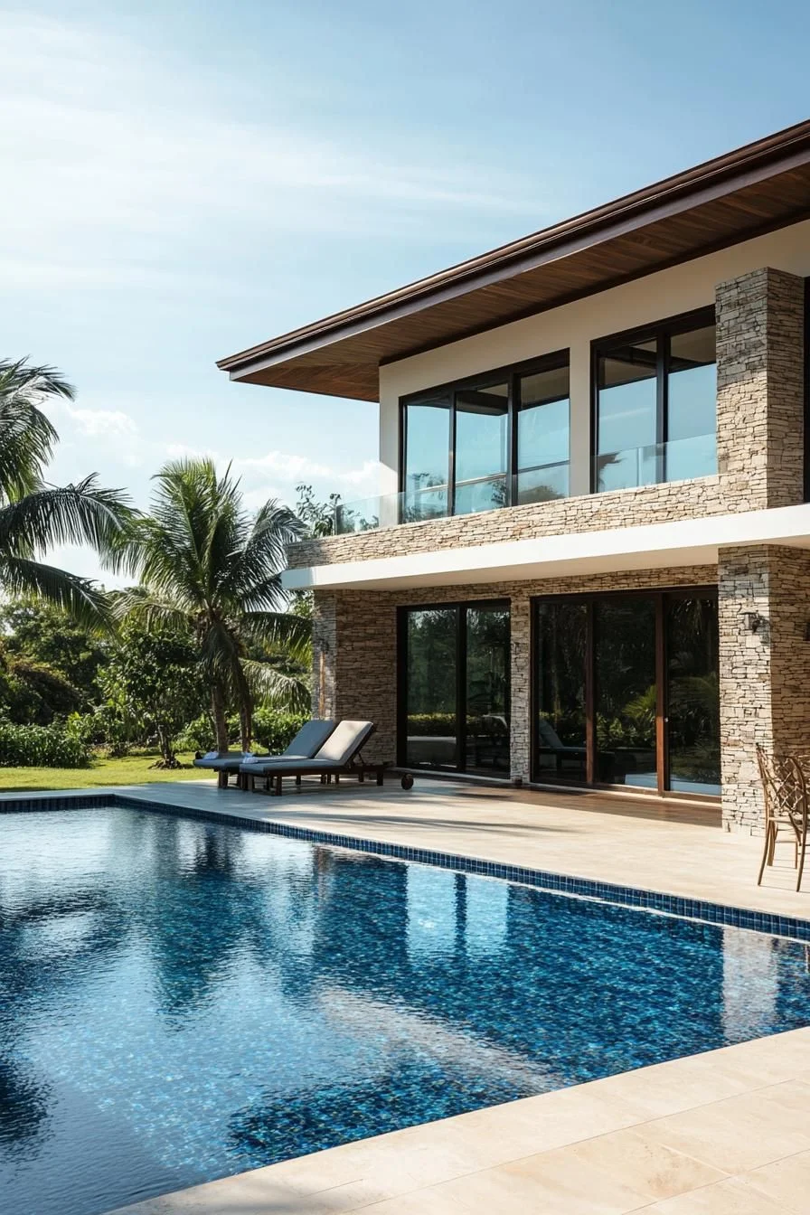 Stone and Calm by the Pool